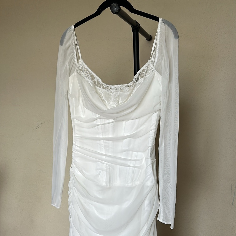 HOUSE OF CB M D-DD  'Katarina' White Maxi Dress‎ NWOT size M - Picture 14 of 17